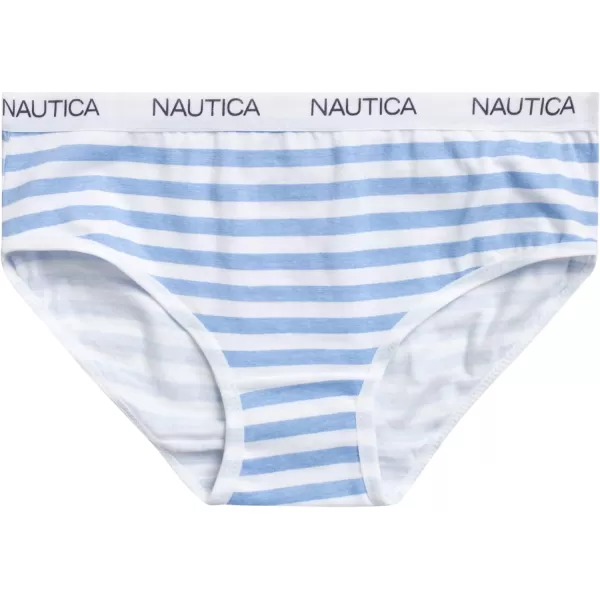 Nautica Girls Underwear  Stretch Cotton Briefs 10 PackHeather GreyPink StripeBlue Stripe