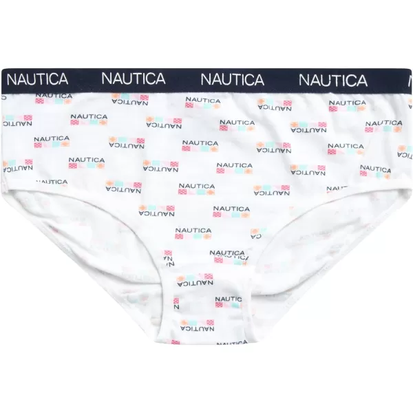 Nautica Girls Underwear  Stretch Cotton Briefs 10 PackLogo FlagLight Heather Grey