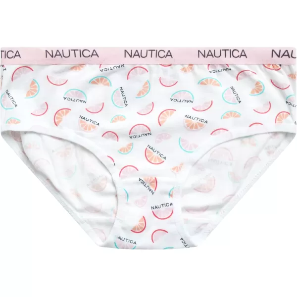 Nautica Girls Underwear  Stretch Cotton Briefs 10 PackLogo FlagLight Heather Grey