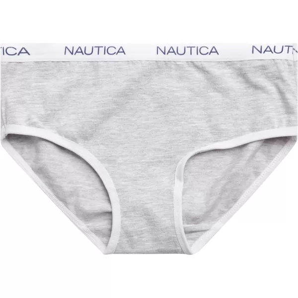 Nautica Girls Underwear  Stretch Cotton Briefs 10 PackNavyGreyLogoLemonPrint