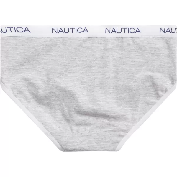 Nautica Girls Underwear  Stretch Cotton Briefs 10 PackNavyGreyLogoLemonPrint