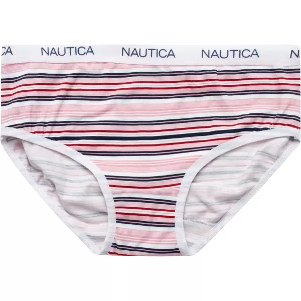 Nautica Girls Underwear  Stretch Cotton Briefs 10 PackNavyHeather GreyPink Stripe