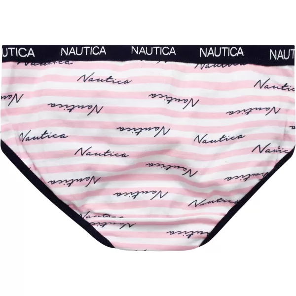 Nautica Girls Underwear  Stretch Cotton Briefs 10 PackNavyPink StripeGrey