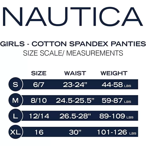 Nautica Girls Underwear  Stretch Cotton Briefs 10 PackNavyPink StripeGrey