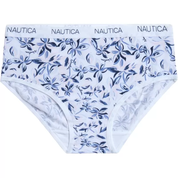 Nautica Girls Underwear  Stretch Cotton Briefs 10 PackPinkHibiscus FloralPowder PinkWhite Dawn FrostNavy Heather