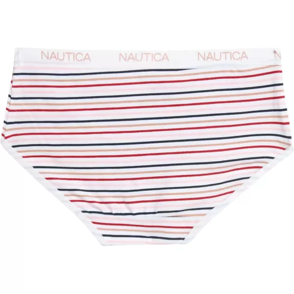 Nautica Girls Underwear  Stretch Cotton Briefs 5 PackPrintLight GreyBlushPrint