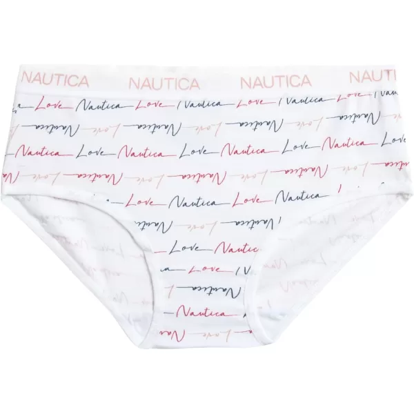 Nautica Girls Underwear  Stretch Cotton Briefs 5 PackPrintLight GreyBlushPrint