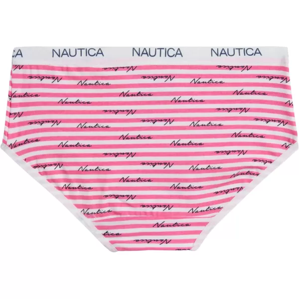 Nautica Girls Underwear  Stretch Cotton Briefs 5 PackPrintNavySerenity