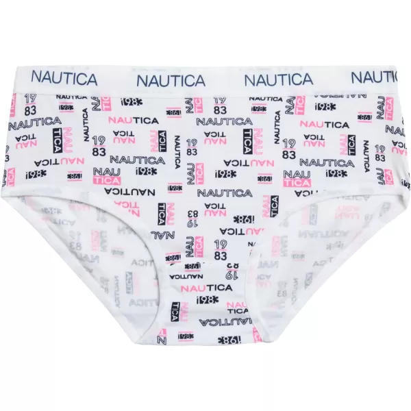 Nautica Girls Underwear  Stretch Cotton Briefs 5 PackPrintNavySerenity