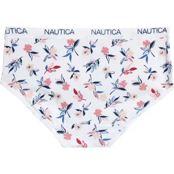 Nautica Girls Underwear  Stretch Cotton Briefs 5 PackPrintPinkNavy Heather