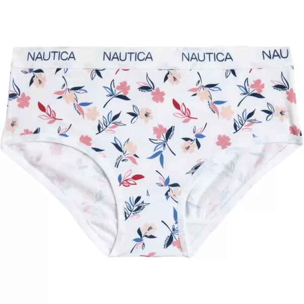 Nautica Girls Underwear  Stretch Cotton Briefs 5 PackPrintPinkNavy Heather