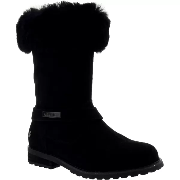 Nautica Girls Warm BootsCold Weather Fashion Booties With Sherpa Fur UpperCosima Big KidLittle KidToddlerBlack