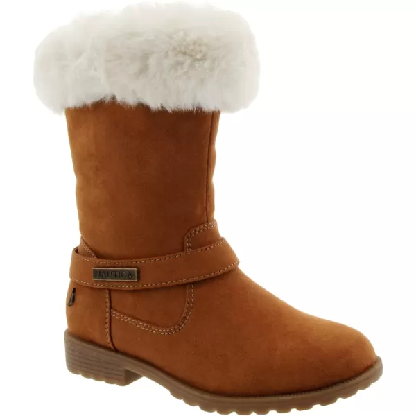 Nautica Girls Warm BootsCold Weather Fashion Booties With Sherpa Fur UpperCosima Big KidLittle KidToddlerWheat