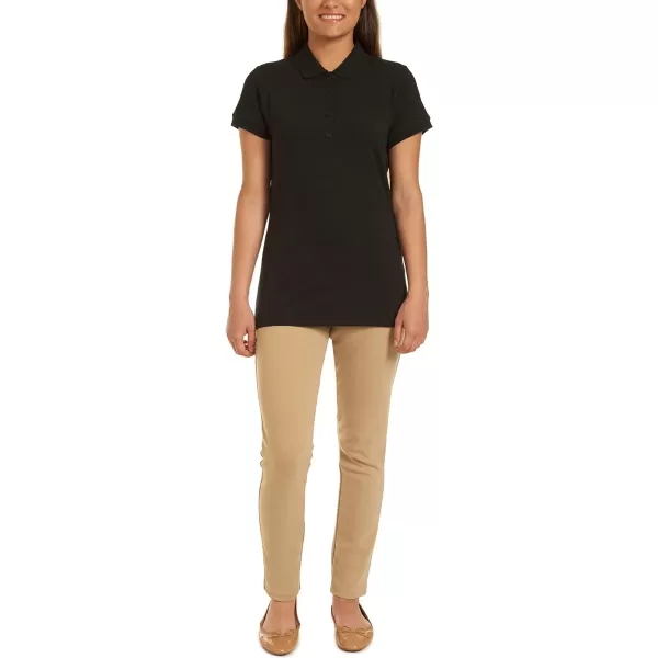 Nautica Juniors Uniform Short Sleeve Pique PoloBlack