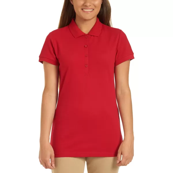 Nautica Juniors Uniform Short Sleeve Pique PoloNautica Red