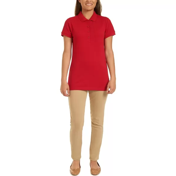 Nautica Juniors Uniform Short Sleeve Pique PoloNautica Red