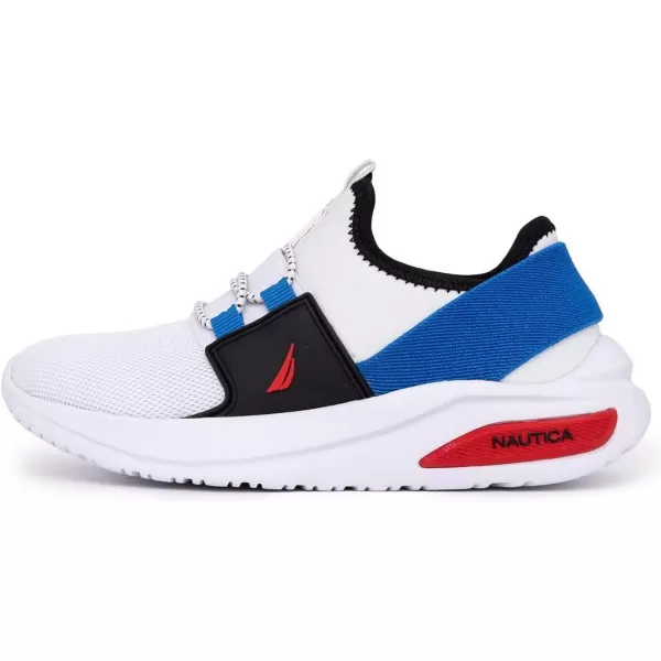 Nautica Kids Athletic SlipOn Sneakers  Comfortable Bungee Running Shoes for Boys and Girls  Stylish and Supportive Footwear for Active Kids Big KidLittle KidToddlerWhite Multimolded