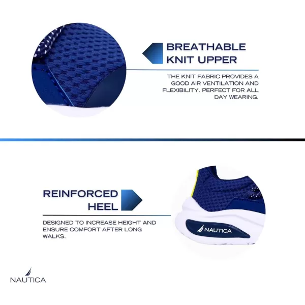 Nautica Kids Athletic SlipOn Sneakers  Comfortable Bungee Running Shoes for Boys and Girls  Stylish and Supportive Footwear for Active Kids Big KidLittle KidToddlerCobalt Lime