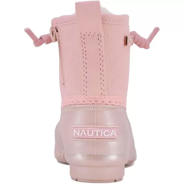 Nautica Kids Boys  Girls Duck Boots Kids Waterproof Rain Snow Boots Insulated Winter Boots ToddlerLittleBig KidBlush Pearltruett