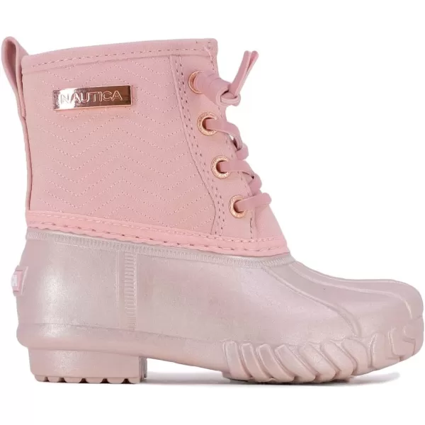 Nautica Kids Boys  Girls Duck Boots Kids Waterproof Rain Snow Boots Insulated Winter Boots ToddlerLittleBig KidBlush Pearltruett