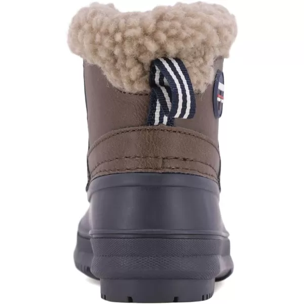 Nautica Kids Boys  Girls Duck Boots Kids Waterproof Rain Snow Boots Insulated Winter Boots ToddlerLittleBig KidDark Brown Navyyarmuk