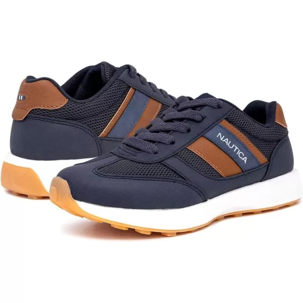 Nautica Kids Boys Casual LaceUp Fashion Sneakers Oxford Comfortable Walking Shoe Big Kid  Little Kid  ToddlerKelvinnavy