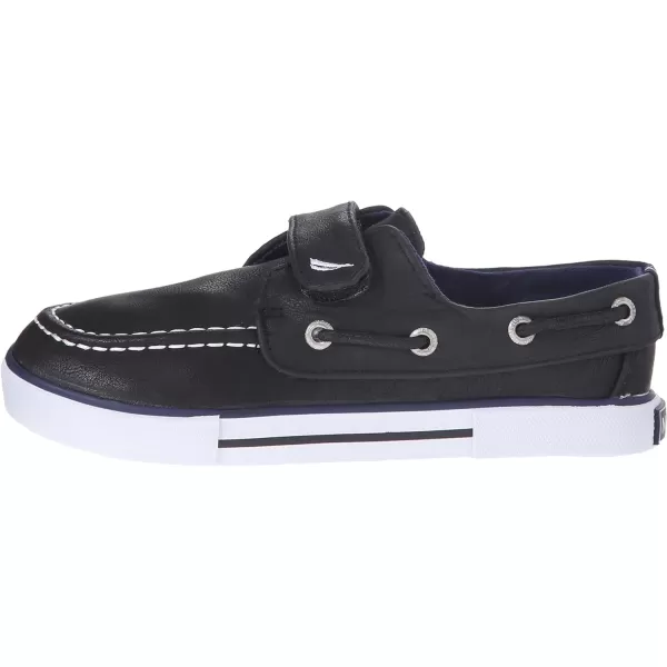 Nautica Kids Boys Loafers Casual One Strap Boat Shoes  ToddlerLittle KidBlack Polyurethane