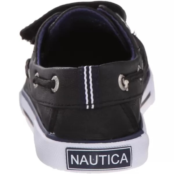 Nautica Kids Boys Loafers Casual One Strap Boat Shoes  ToddlerLittle KidBlack Polyurethane