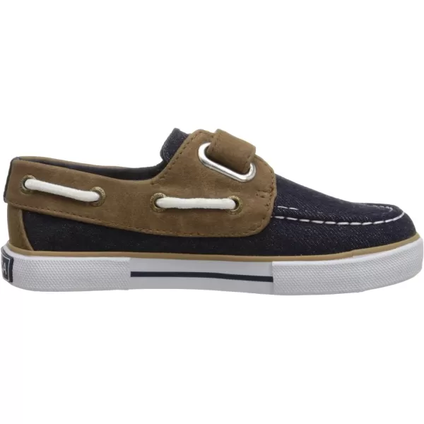 Nautica Kids Boys Loafers Casual One Strap Boat Shoes  ToddlerLittle KidDenimBrown