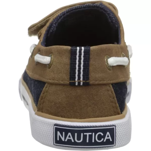 Nautica Kids Boys Loafers Casual One Strap Boat Shoes  ToddlerLittle KidDenimBrown