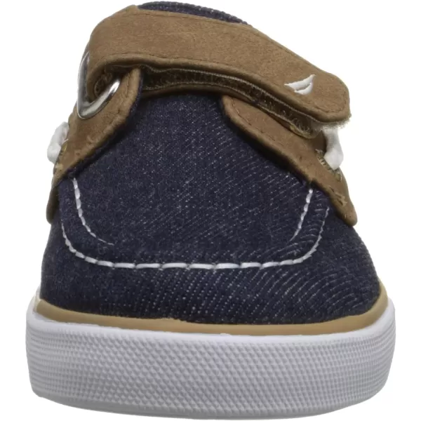 Nautica Kids Boys Loafers Casual One Strap Boat Shoes  ToddlerLittle KidDenimBrown