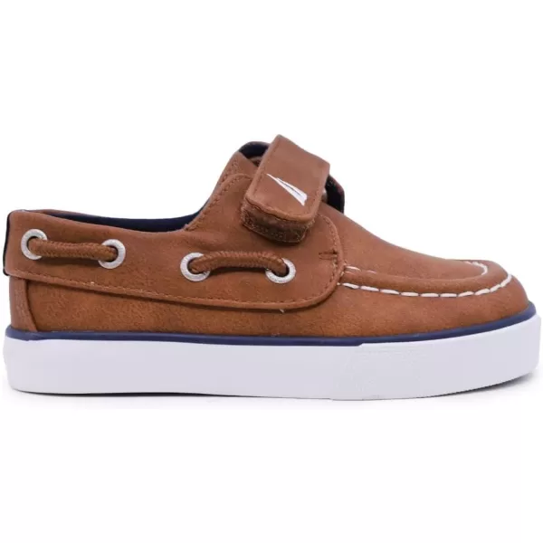 Nautica Kids Boys Loafers Casual One Strap Boat Shoes  ToddlerLittle KidTan Pebbledlittle River