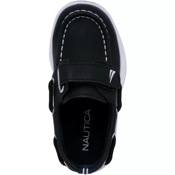 Nautica Kids Boys Loafers Casual One Strap Boat Shoes  ToddlerLittle KidTetonblack