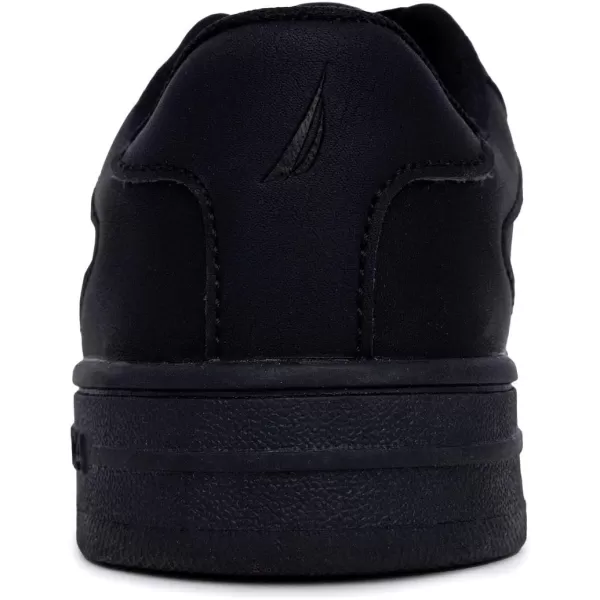 Nautica Kids Boys LowTop LaceUp Fashion Sneakers Stylish Dress Shoes for Youth  Ideal for Tennis and Walking Big KidLittle KidBlack Monochrome