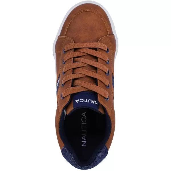 Nautica Kids Boys LowTop LaceUp Fashion Sneakers Stylish Dress Shoes for Youth  Ideal for Tennis and Walking Big KidLittle KidTan Adish