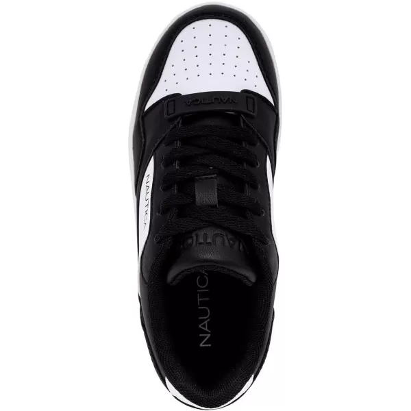Nautica Kids Boys LowTop LaceUp Fashion Sneakers Stylish Dress Shoes for Youth  Ideal for Tennis and Walking Big KidLittle KidWhite Blackseaspray