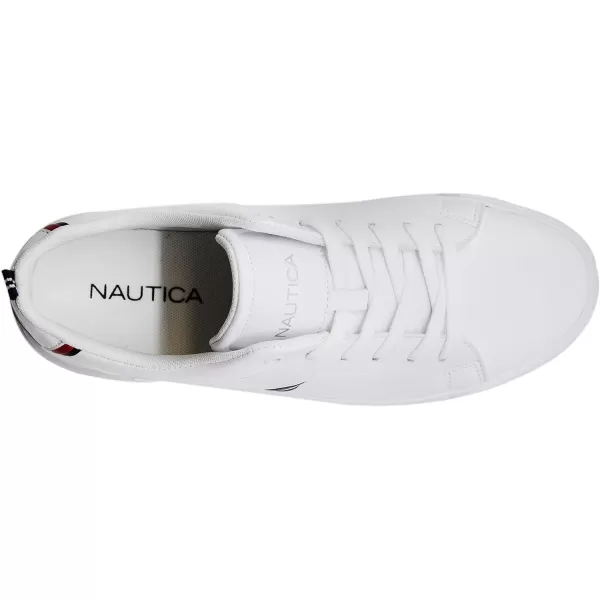 Nautica Kids Boys LowTop LaceUp Fashion Sneakers Stylish Dress Shoes for Youth  Ideal for Tennis and Walking Big KidLittle KidWhite Graves