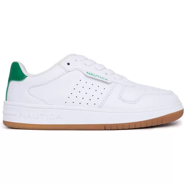 Nautica Kids Boys LowTop LaceUp Fashion Sneakers Stylish Dress Shoes for Youth  Ideal for Tennis and Walking Big KidLittle KidWhite Lucky Gum