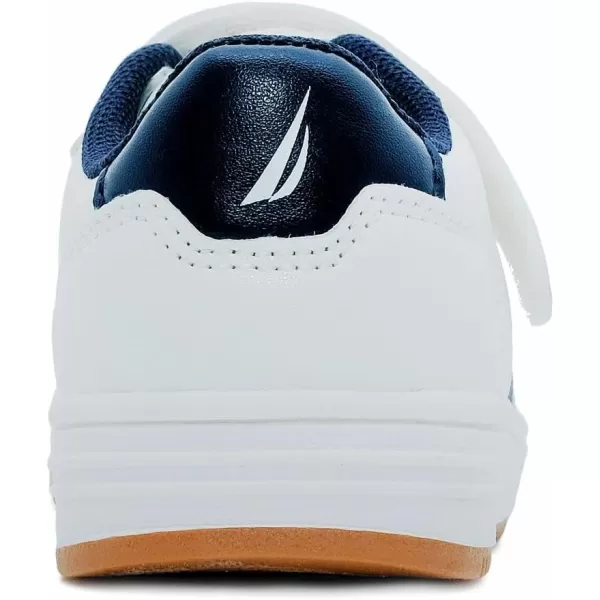 Nautica Kids Boys LowTop LaceUp Fashion Sneakers Stylish Dress Shoes for Youth  Ideal for Tennis and Walking Big KidLittle KidWhite Navy Tan Noven