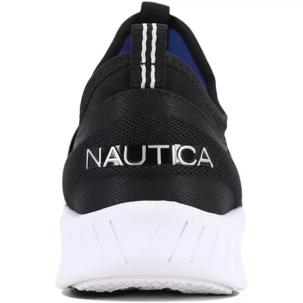 Nautica Kids Boys Youth Athletic Fashion Sneaker Running Shoe Slip On Little KidBig KidBlack Metallicpasig