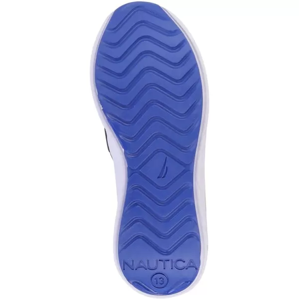Nautica Kids Boys Youth Athletic Fashion Sneaker Running Shoe Slip On Little KidBig KidBlack White Logosloats