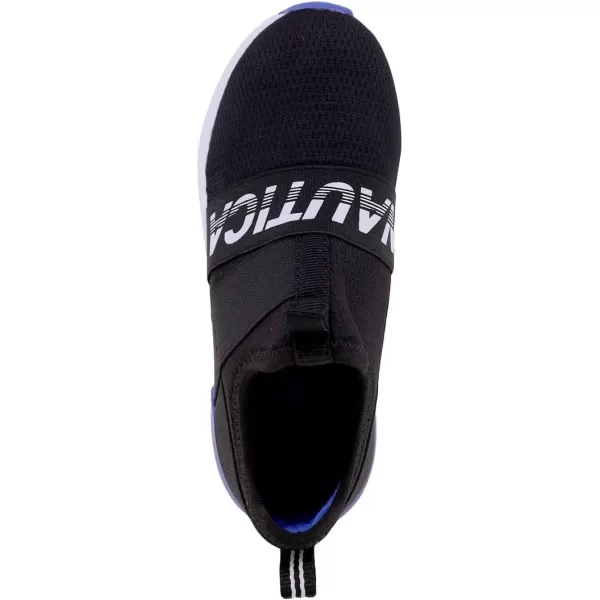 Nautica Kids Boys Youth Athletic Fashion Sneaker Running Shoe Slip On Little KidBig KidBlack White Logosloats