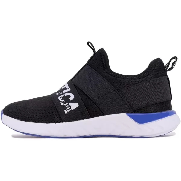 Nautica Kids Boys Youth Athletic Fashion Sneaker Running Shoe Slip On Little KidBig KidBlack White Logosloats