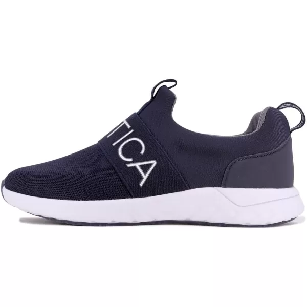 Nautica Kids Boys Youth Athletic Fashion Sneaker Running Shoe Slip On Little KidBig KidCanvey Outlinenavy White