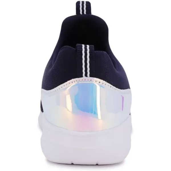 Nautica Kids Boys Youth Athletic Fashion Sneaker Running Shoe Slip On Little KidBig KidNavy Iridescent