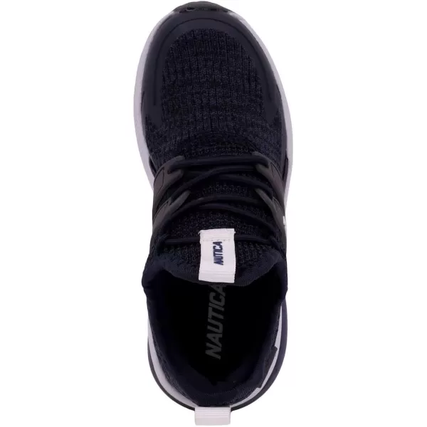 Nautica Kids Casual Air Bubble Fashion Sneakers Walking ShoesLightweight Joggers BoysGirls Bungee SlipOnLace Up Little KidBig KidNavy Charcoal