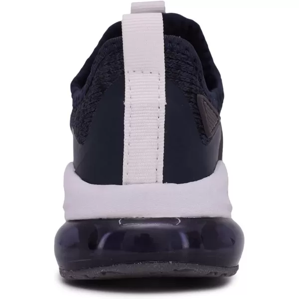 Nautica Kids Casual Air Bubble Fashion Sneakers Walking ShoesLightweight Joggers BoysGirls Bungee SlipOnLace Up Little KidBig KidNavy Charcoal