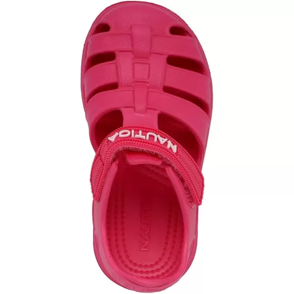 Nautica Kids ClosedToe Outdoor Sport Casual Sandals  Lightweight Comfortable Eva Toddler Play Water Shoe SplashestBoy  Girl Little KidToddlerBright Pink