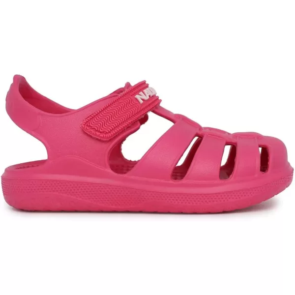 Nautica Kids ClosedToe Outdoor Sport Casual Sandals  Lightweight Comfortable Eva Toddler Play Water Shoe SplashestBoy  Girl Little KidToddlerBright Pink