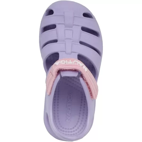 Nautica Kids ClosedToe Outdoor Sport Casual Sandals  Lightweight Comfortable Eva Toddler Play Water Shoe SplashestBoy  Girl Little KidToddlerLilac Pink
